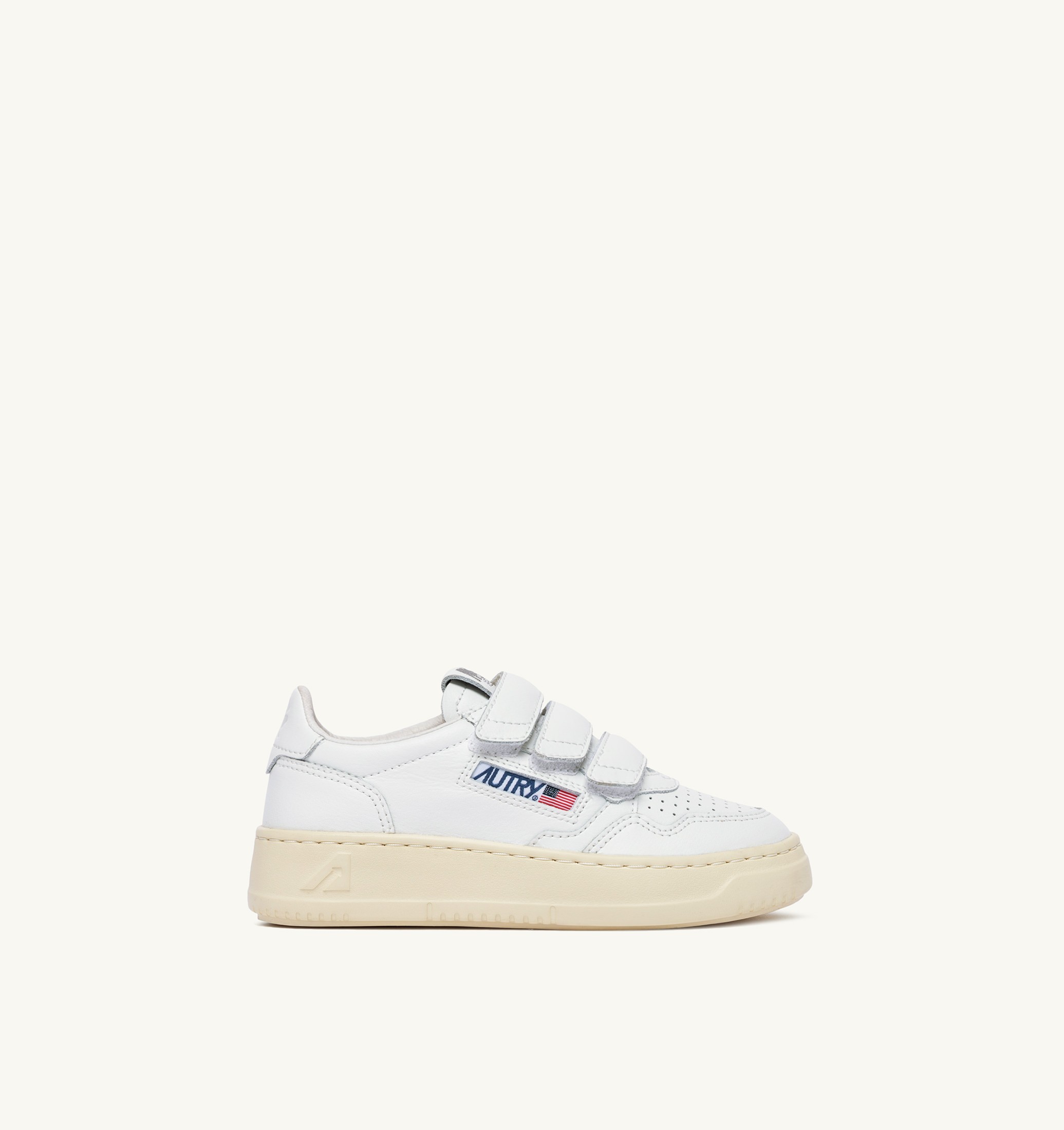BASKETS MEDALIST KIDSTRIPES LOW EN CUIR BLANC