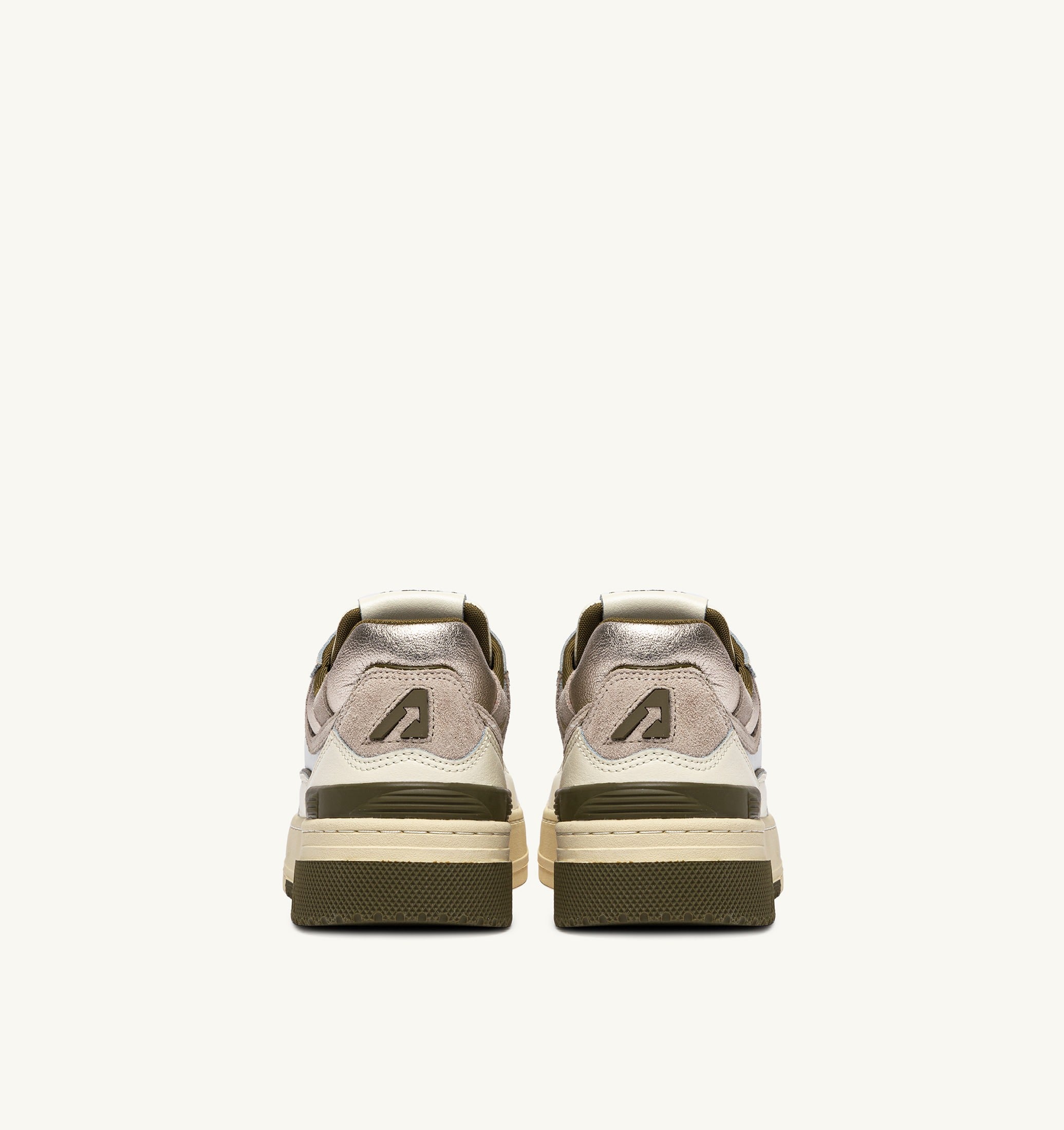 BASKETS CLC LOW EN CUIR WHISPER WHITE LIZARD ET PLATINUM