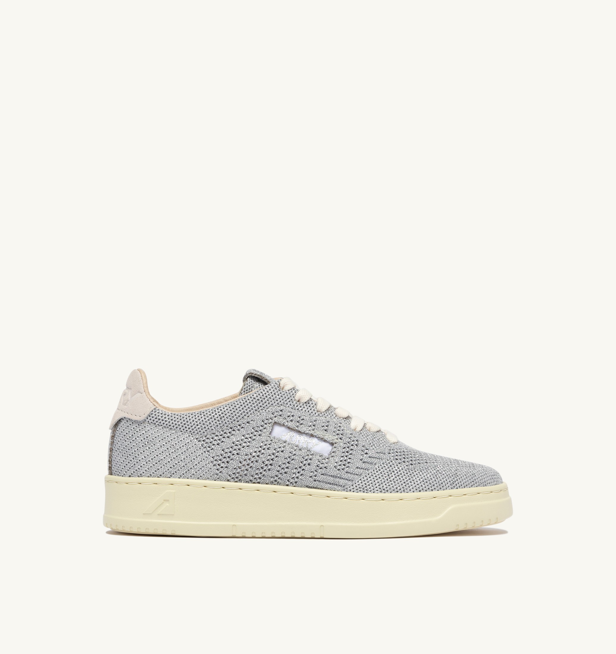 BASKETS MEDALIST EASEKNIT LOW EN MAILLE ARGENT