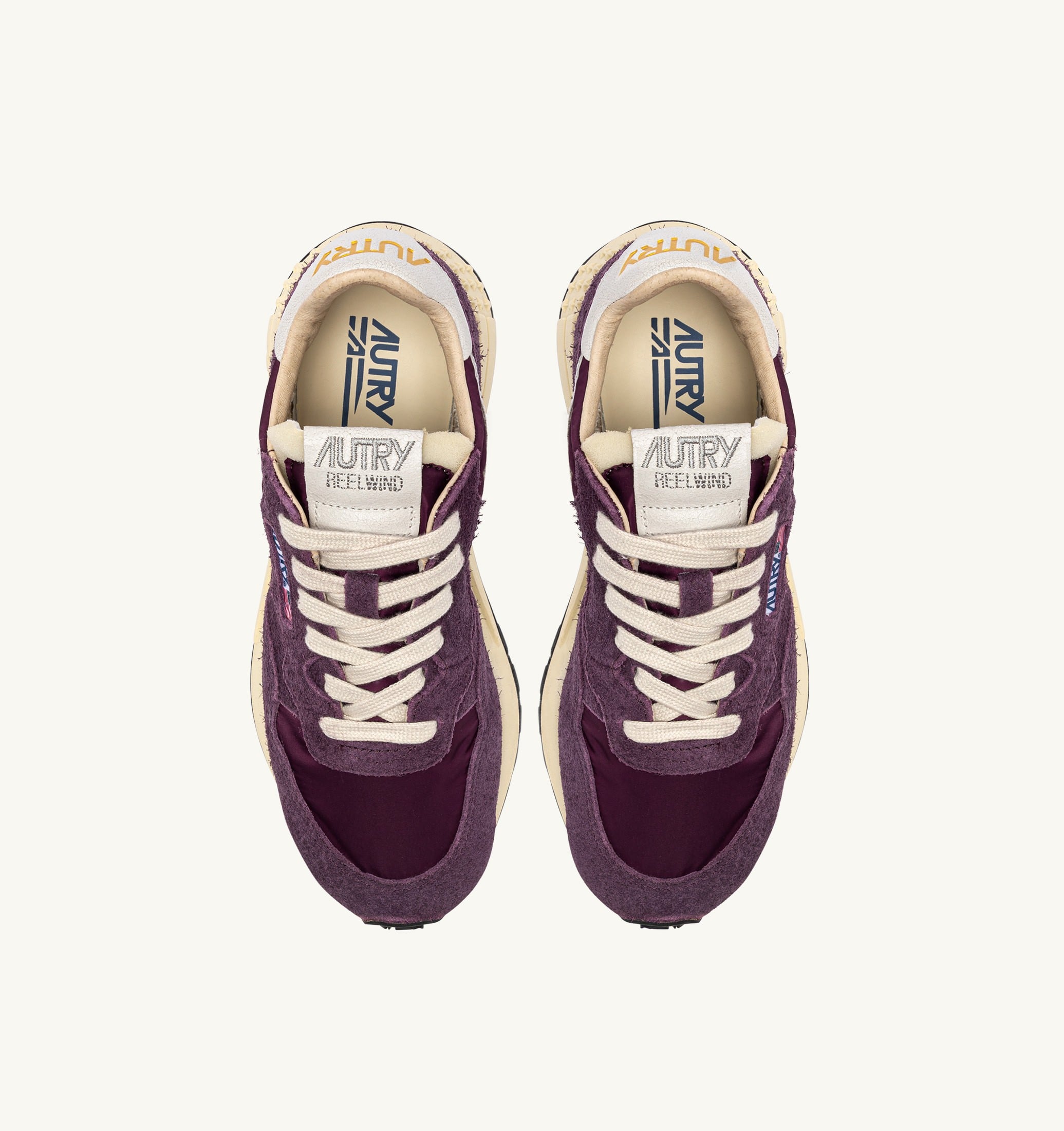 BASKETS REELWIND LOW EN NYLON ET DAIM BLANC ET WINTER BLOOM