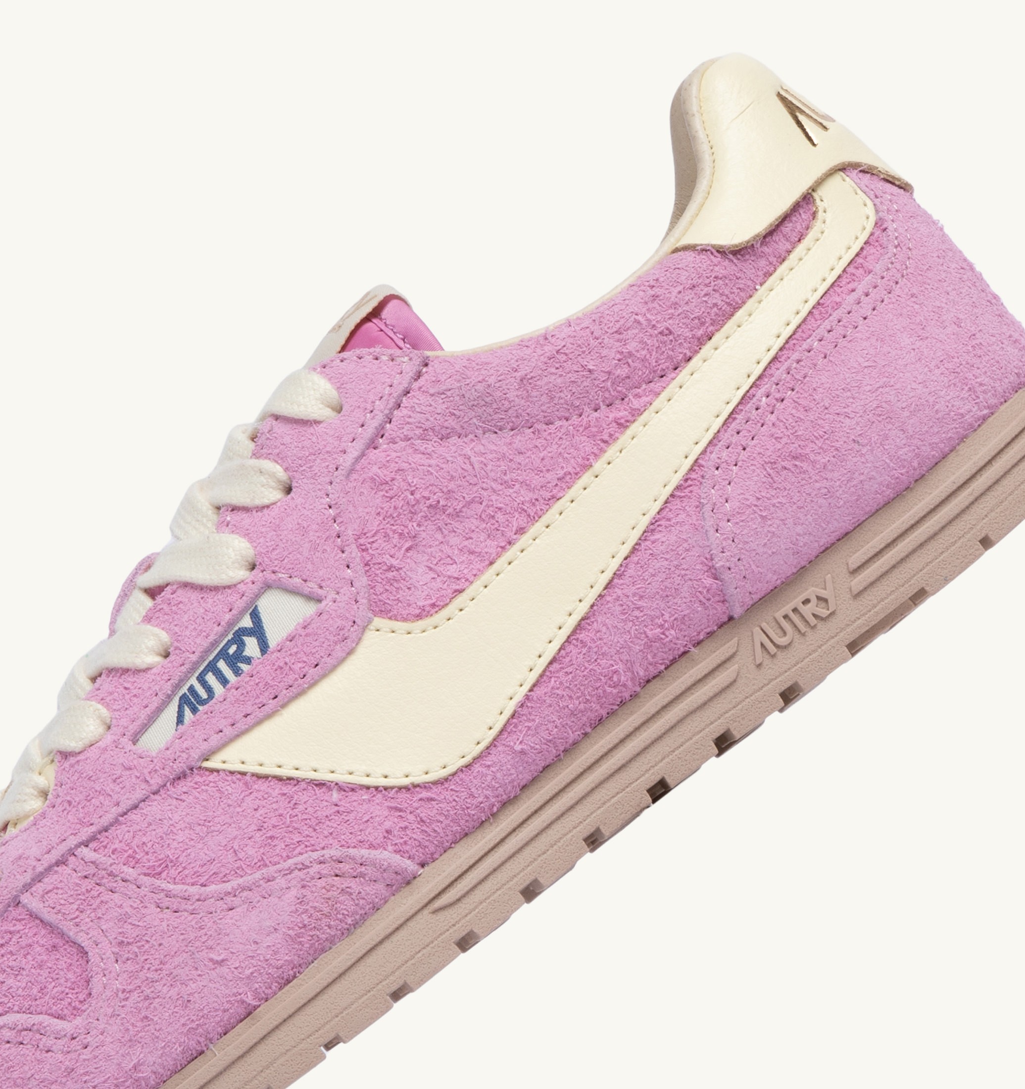 BASKETS WINDSPIN EN DAIM ET CUIR ROSE POMPADUR ET RUTABAGA