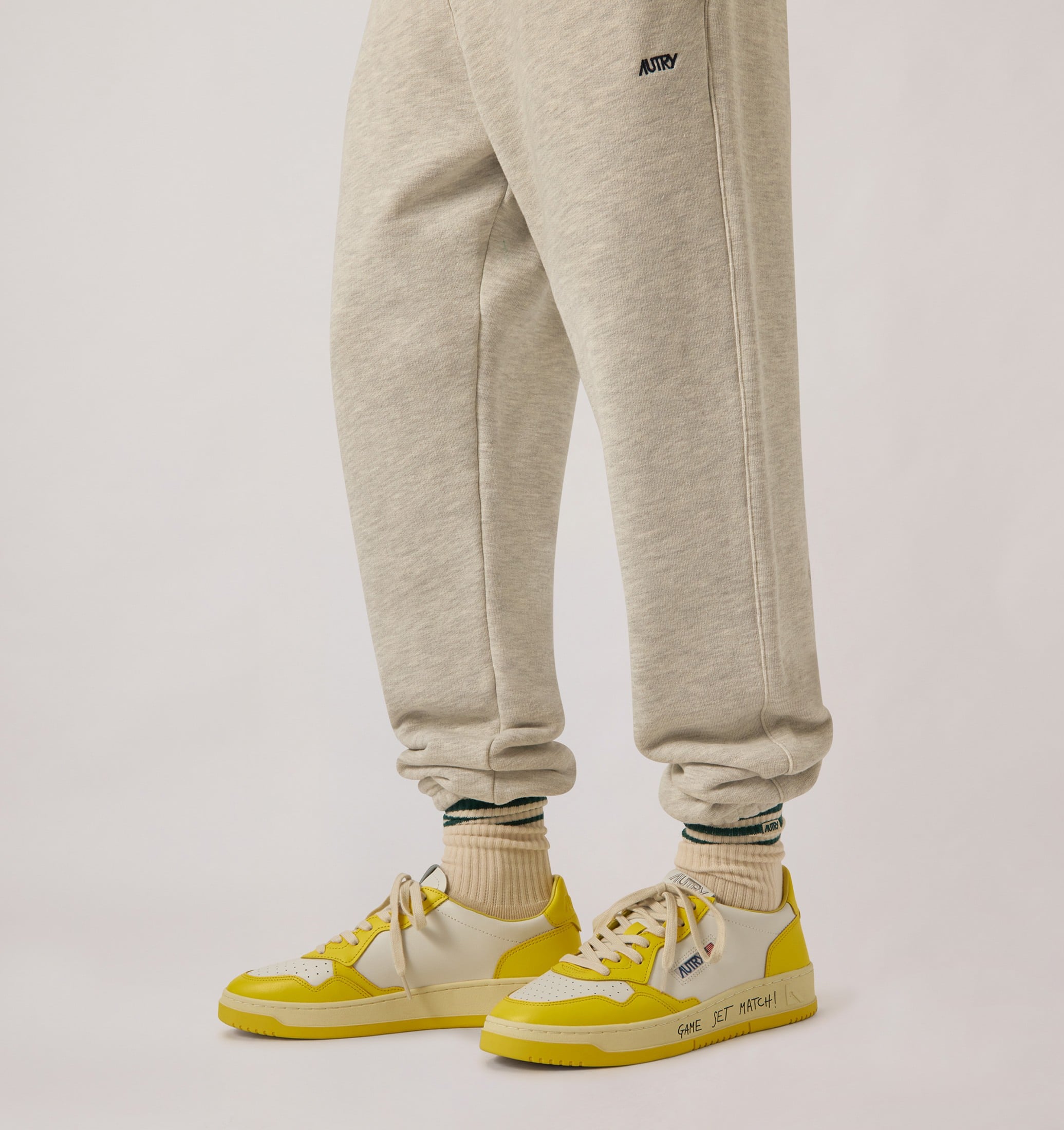 BASKETS MEDALIST LOW EN CUIR BLANC ET SLICKER