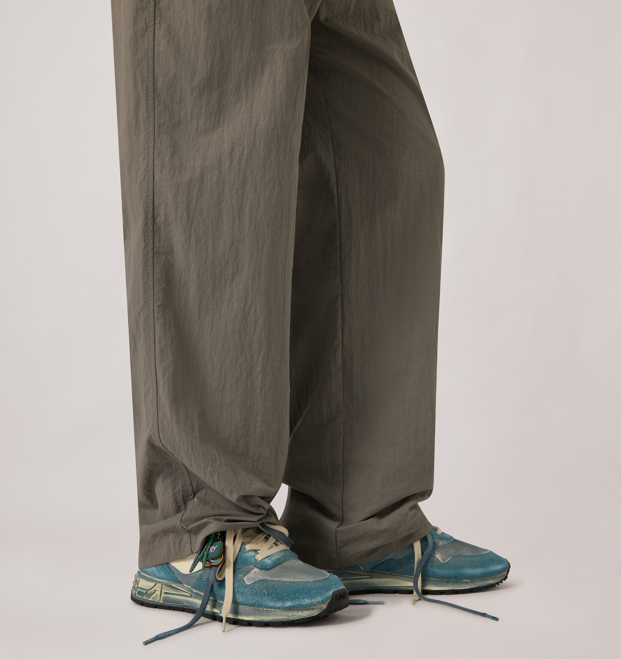 BASKETS REELWIND SUPER VINTAGE EN DAIM ET NYLON MALLARD BLUE ET BLANC