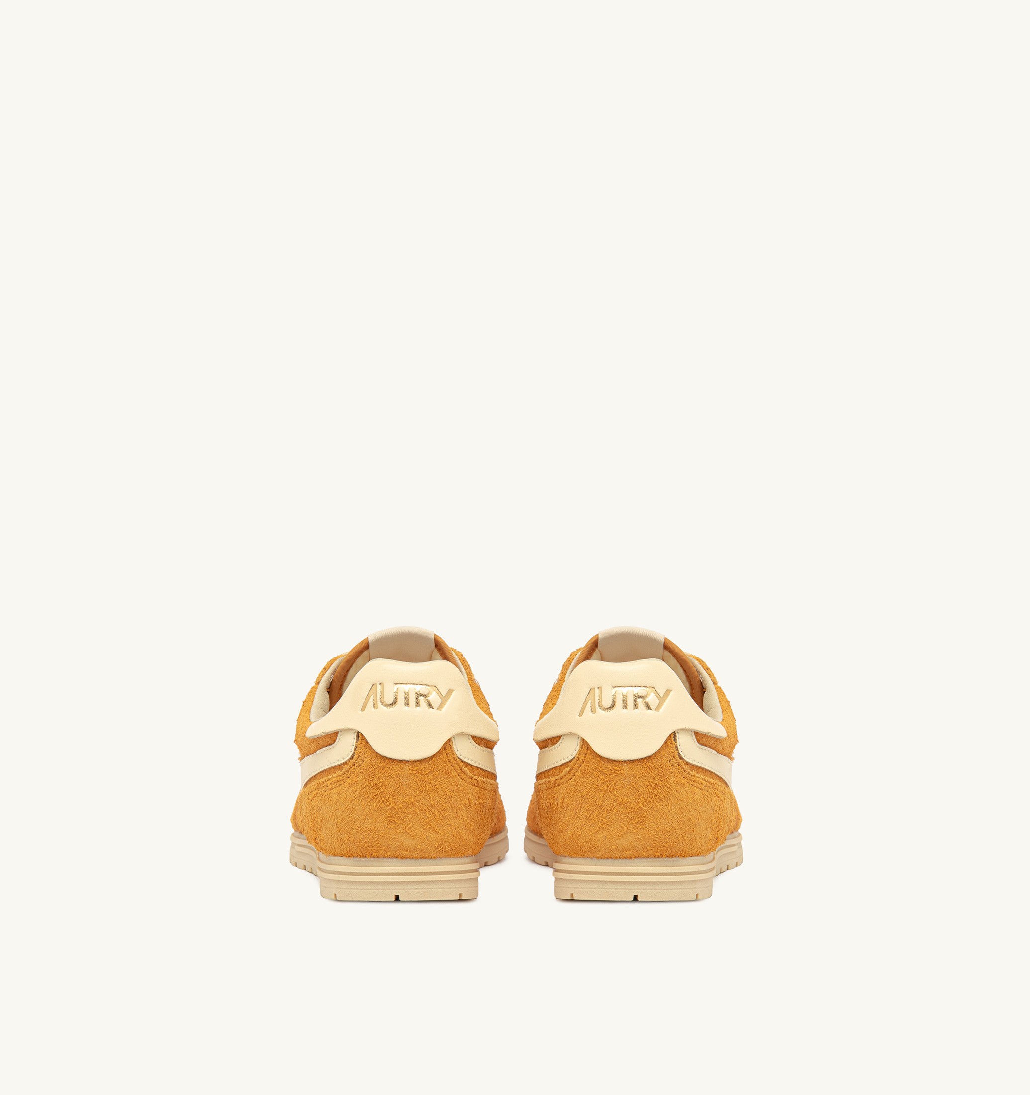 BASKETS WINDSPIN EN DAIM ET CUIR CADMIUM ET RUTABAGA